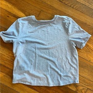 Light blue “Outdoor voices” t-shirt